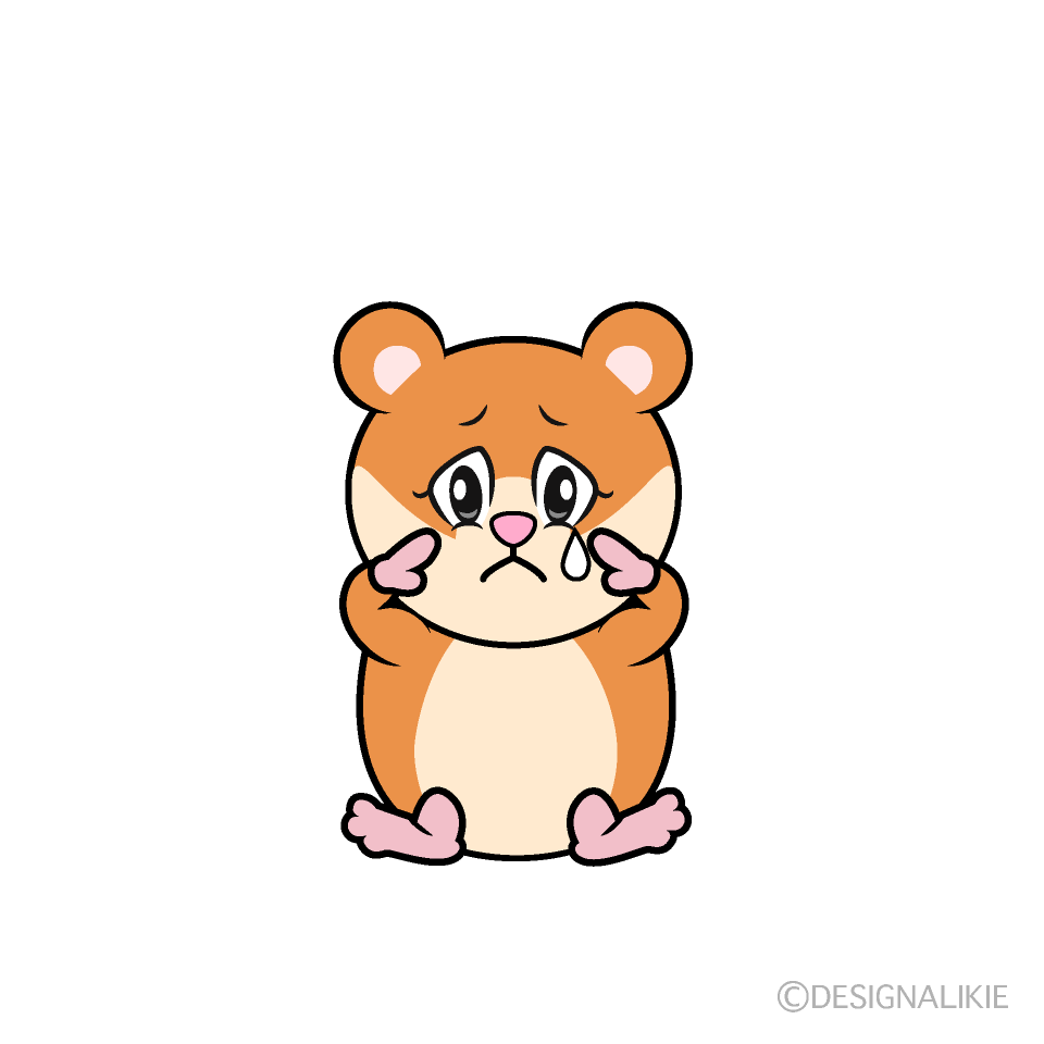 Sad Hamster Cartoon Character Image