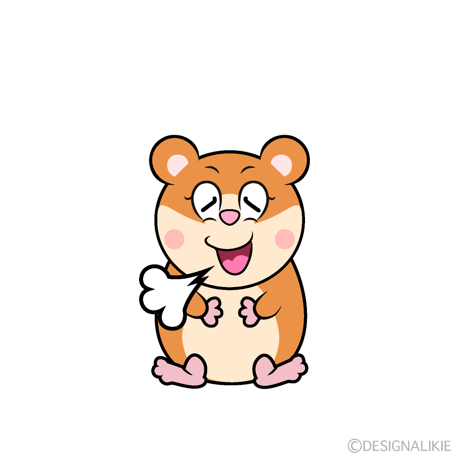 Relaxing Hamster Cartoon Character Image