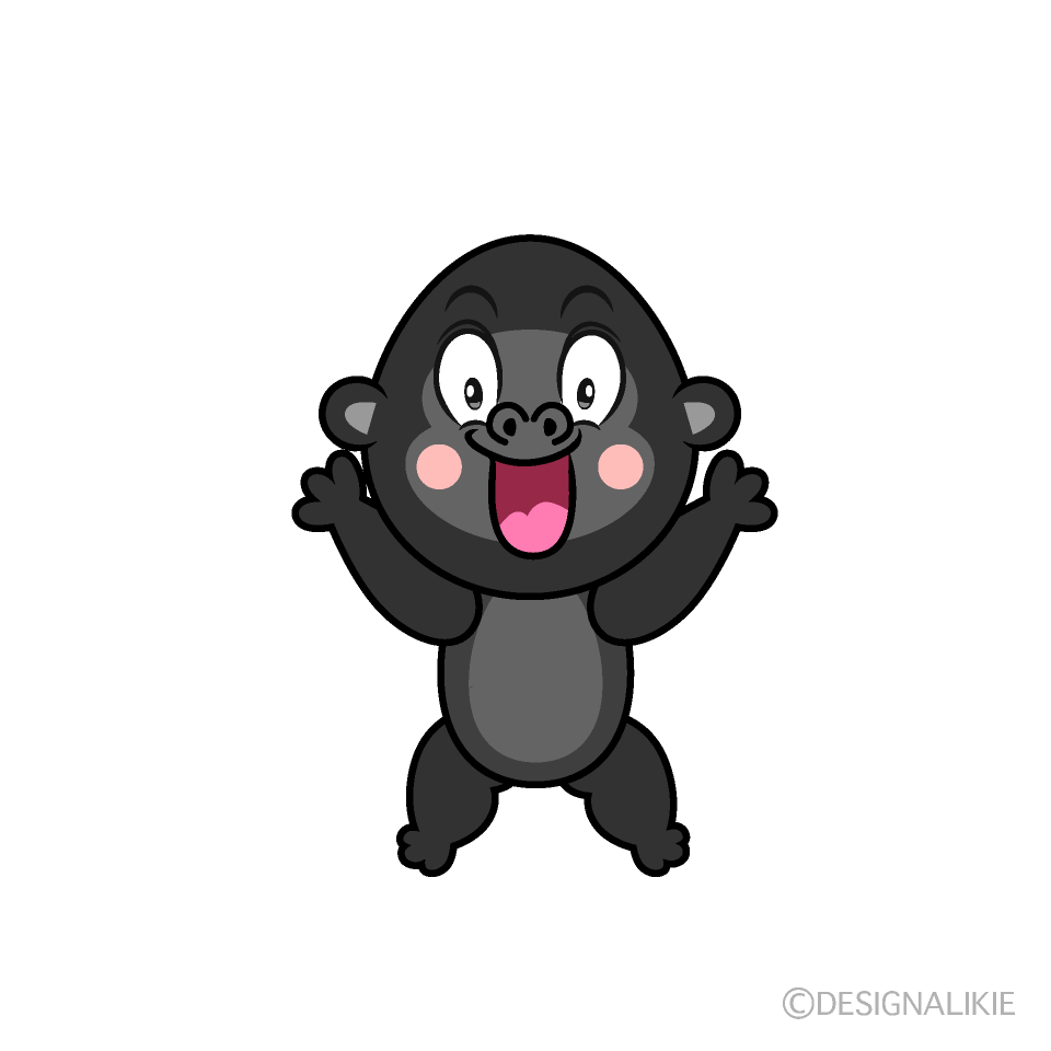 Surprising Gorilla Cartoon Character Image