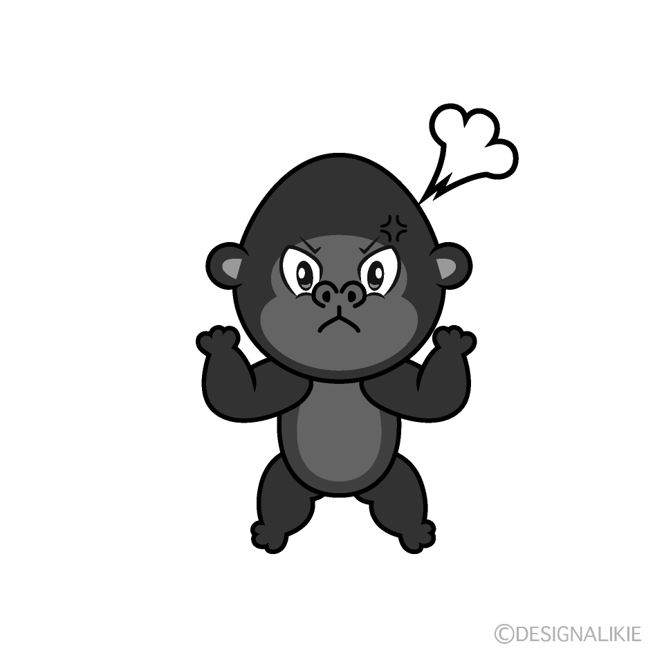 Angry Gorilla Cartoon Character Image