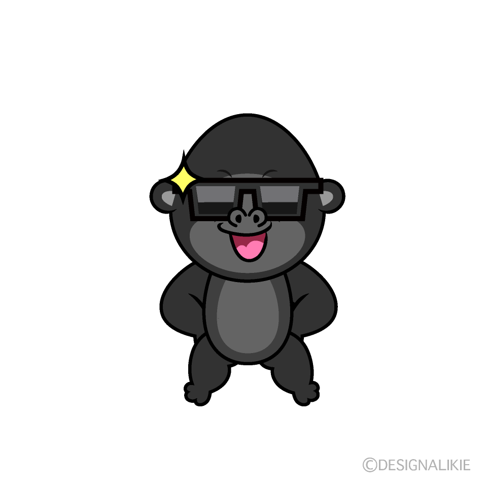Cool Gorilla Cartoon Character Image