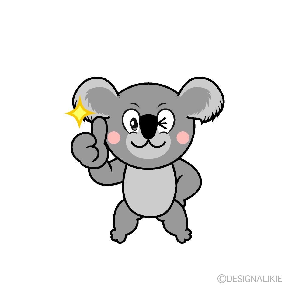 Thumbs up Koala Cartoon Character Image