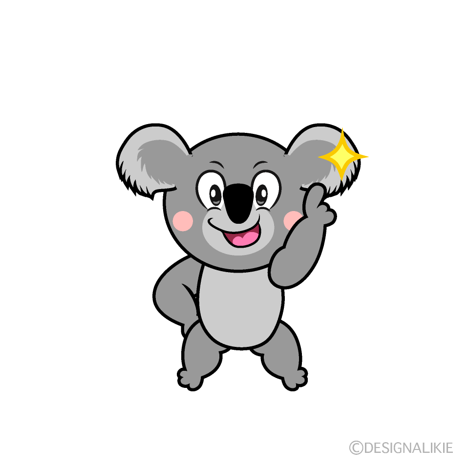 Posing Koala Cartoon Character Image