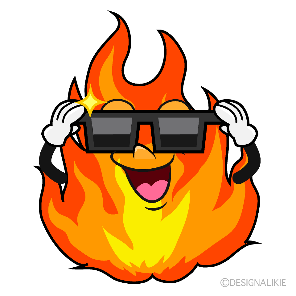Cool Fire Cartoon Character Image