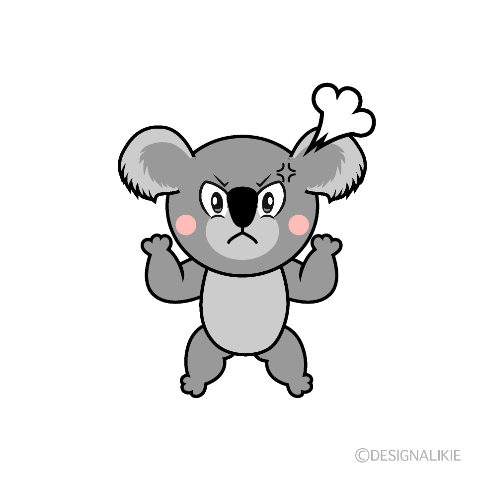 Angry Koala Cartoon Character Image