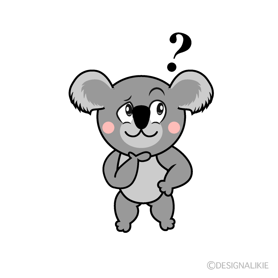 Thinking Koala Cartoon Character Image