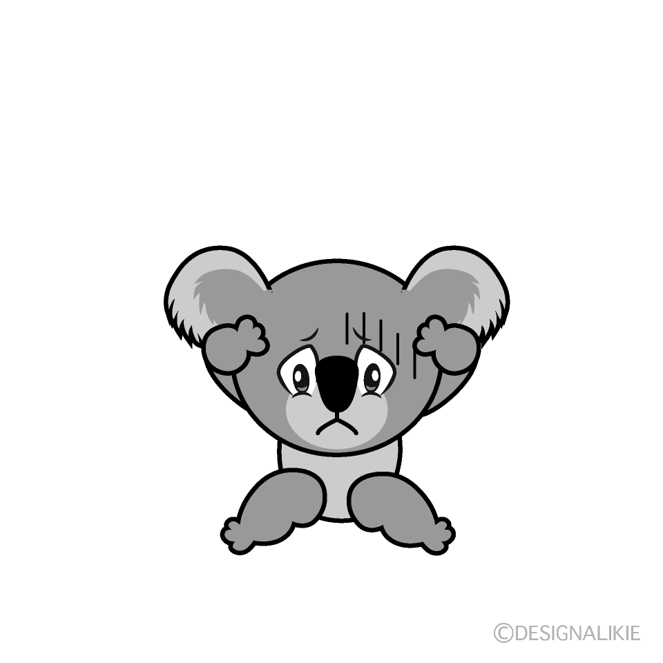 Depressed Koala Cartoon Character Image