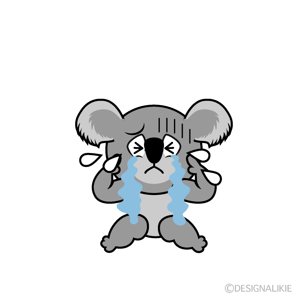 Crying Koala Cartoon Character Image