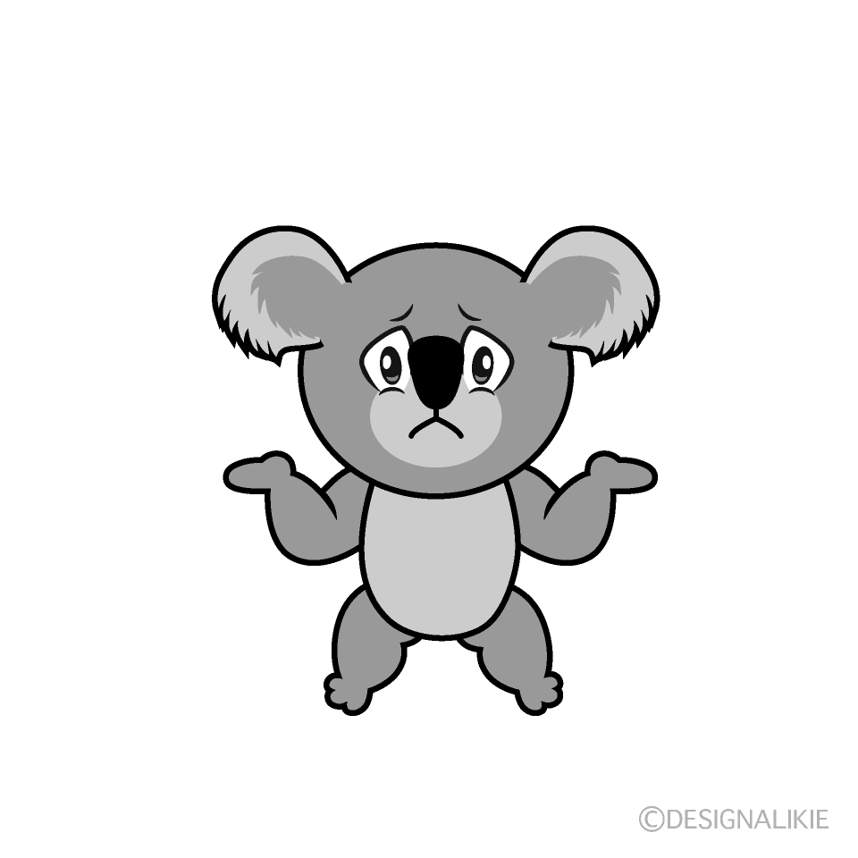 Troubled Koala Cartoon Character Image