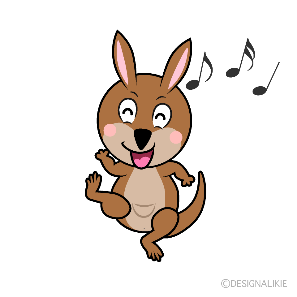 Smiling Kangaroo Cartoon Character Image