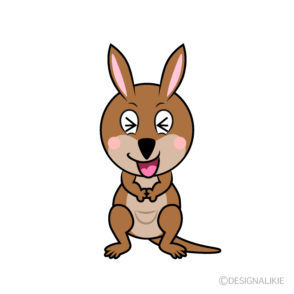 Laughing Kangaroo Cartoon Character Image