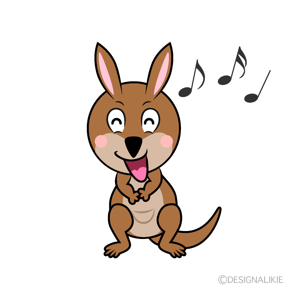 Singing Kangaroo Cartoon Character Image