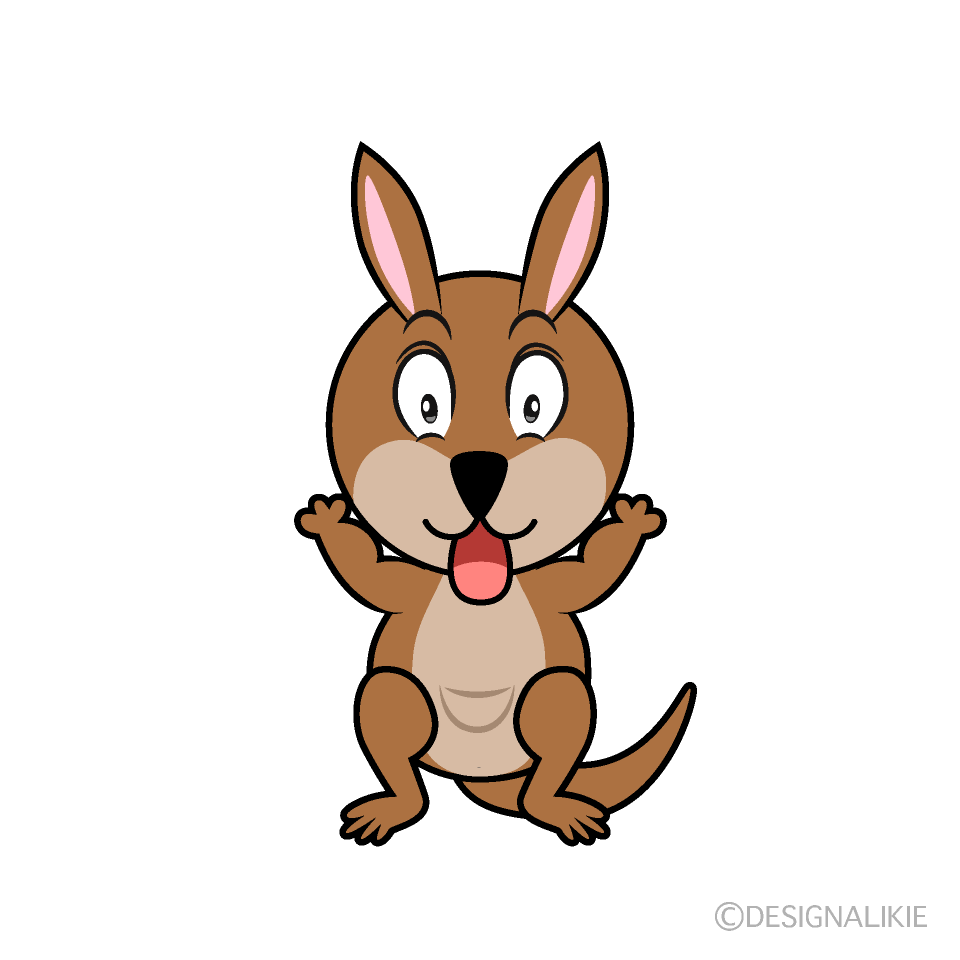 Surprising Kangaroo Cartoon Character Image