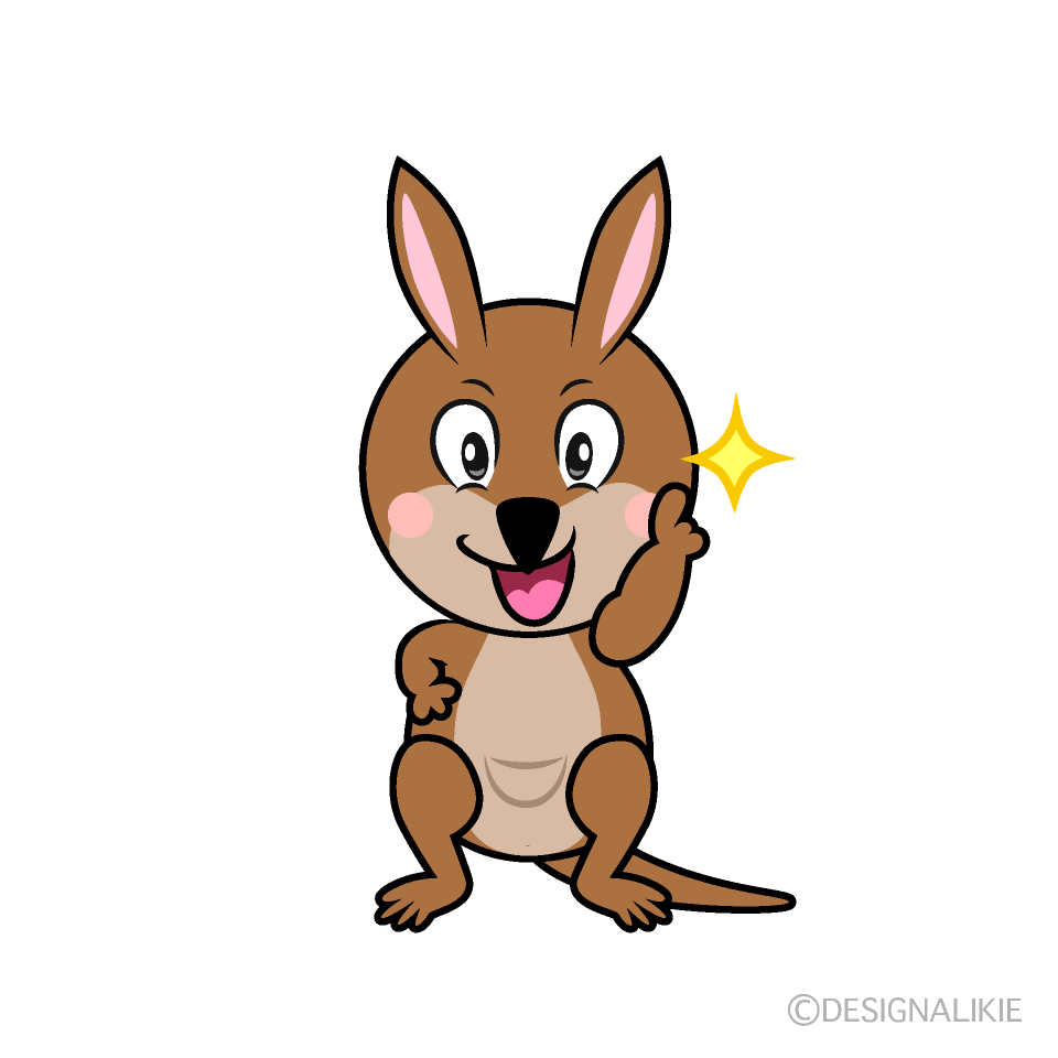 Posing Kangaroo Cartoon Character Image