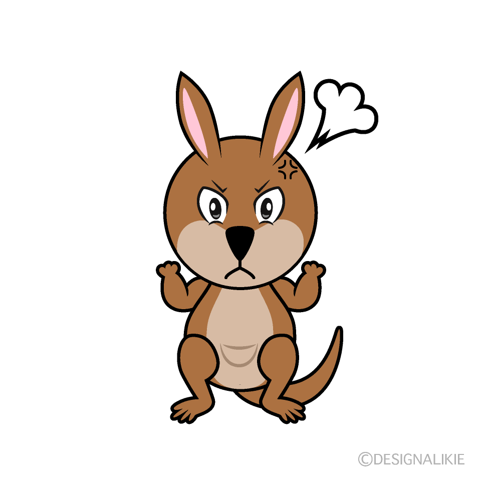 Angry Kangaroo Cartoon Character Image