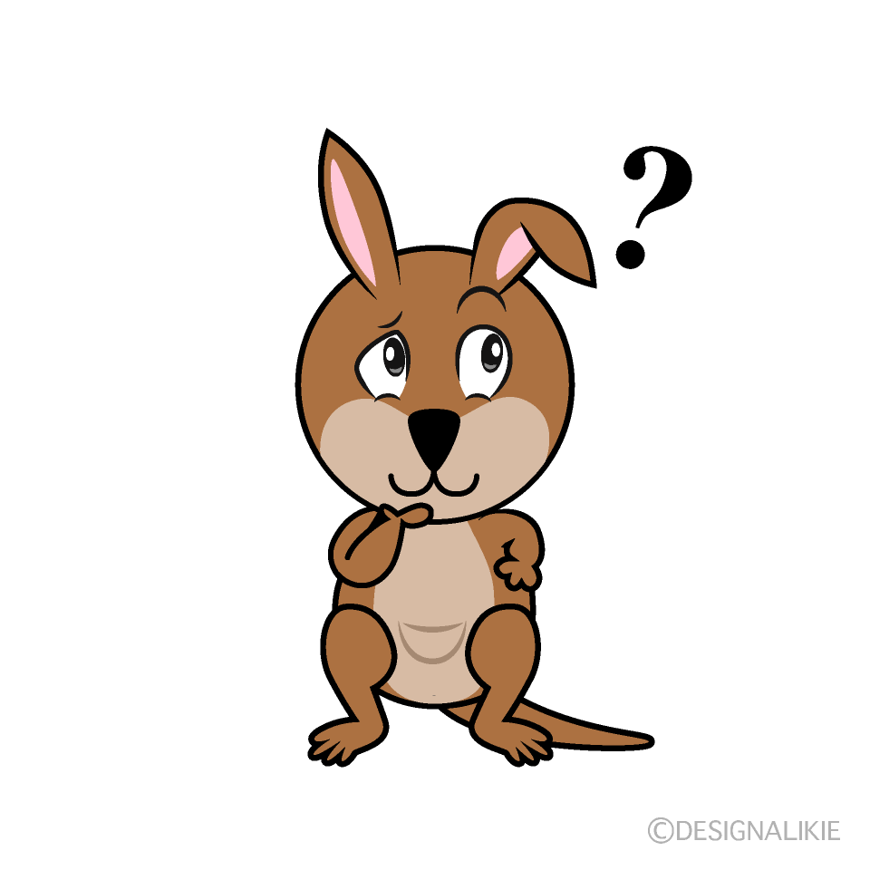 Thinking Kangaroo Cartoon Character Image