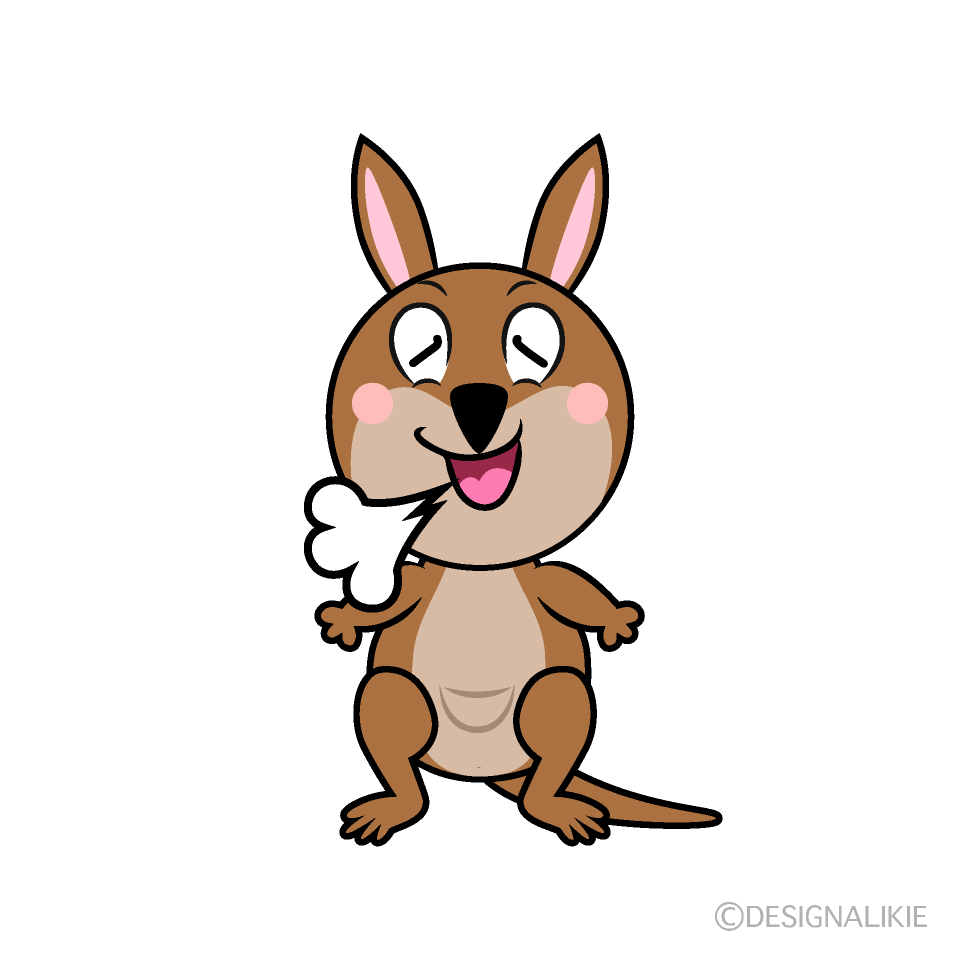 Relaxing Kangaroo Cartoon Character Image