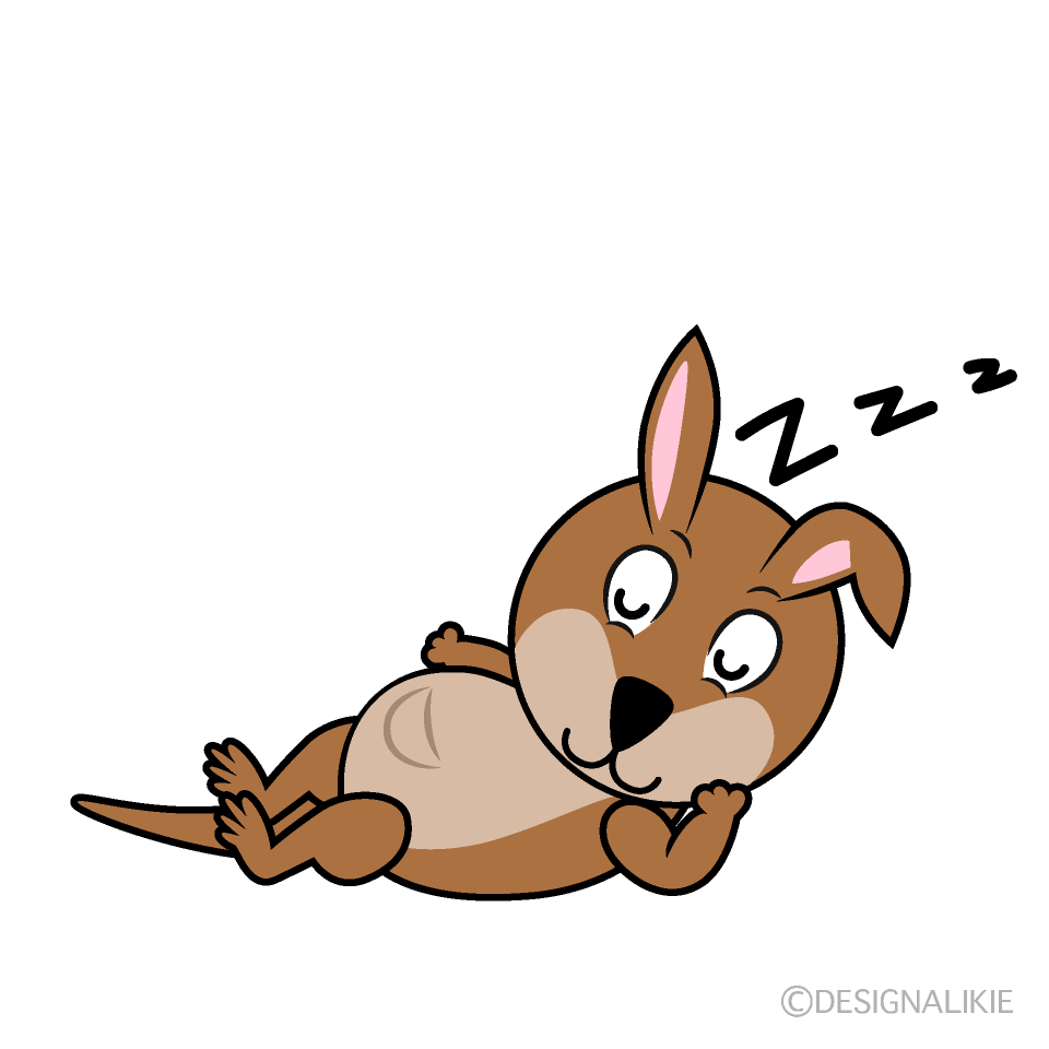 Sleeping Kangaroo Cartoon Character Image