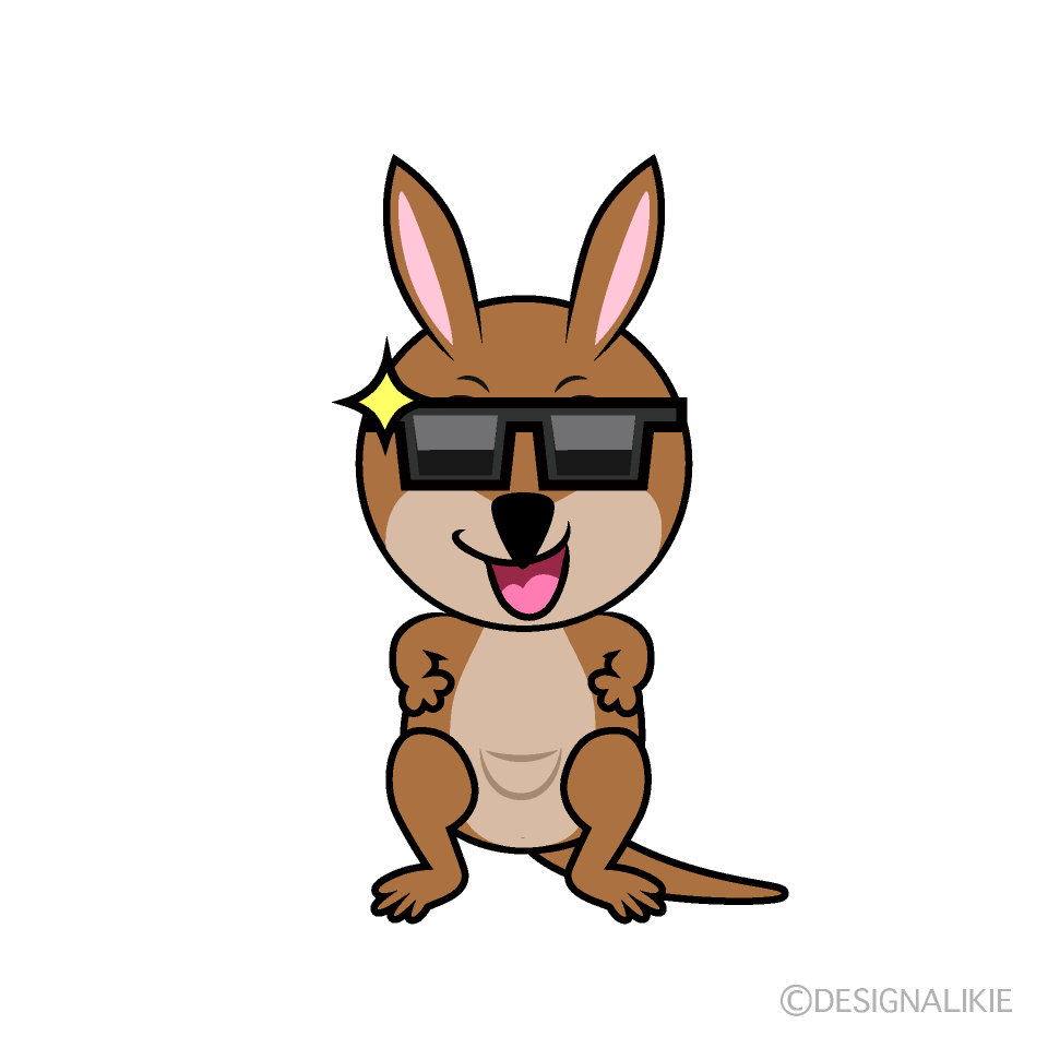 Cool Kangaroo Cartoon Character Image