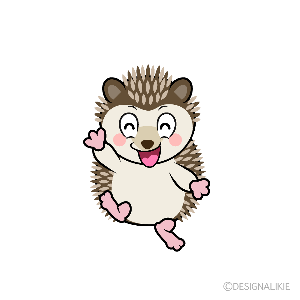 Smiling Hedgehog Cartoon Character Image