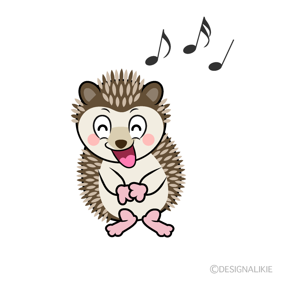 Singing Hedgehog Cartoon Character Image