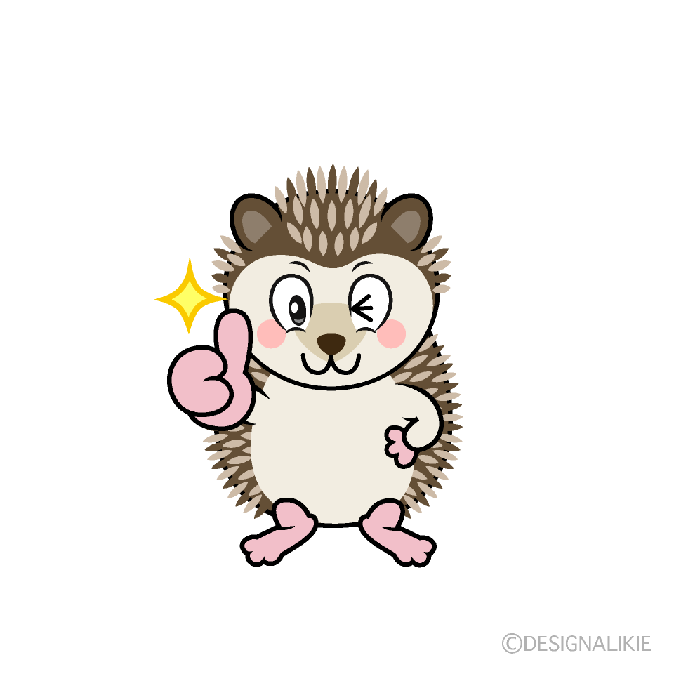Thumbs up Hedgehog Cartoon Character Image