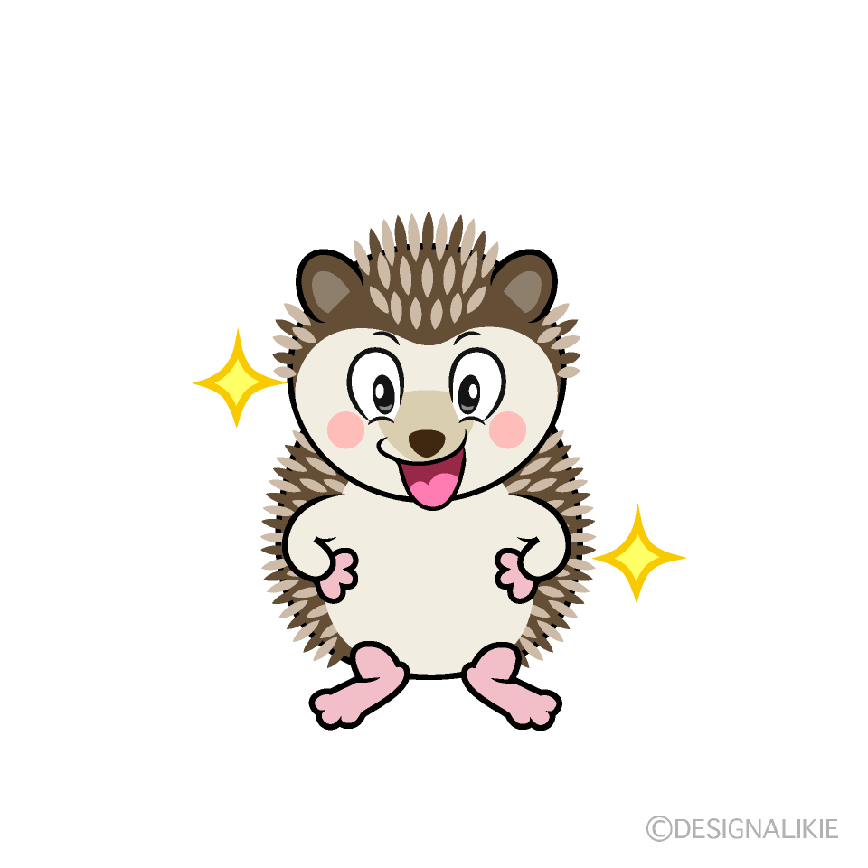 Glitter Hedgehog Cartoon Character Image