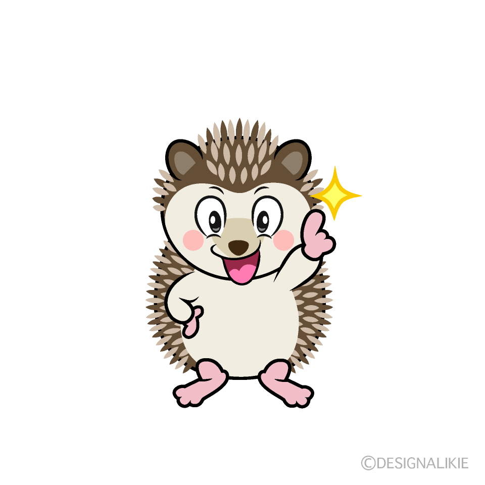 Posing Hedgehog Cartoon Character Image