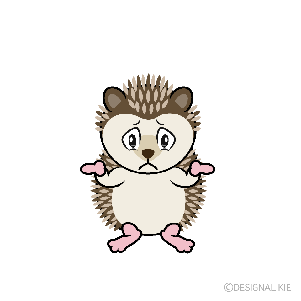 Troubled Hedgehog Cartoon Character Image