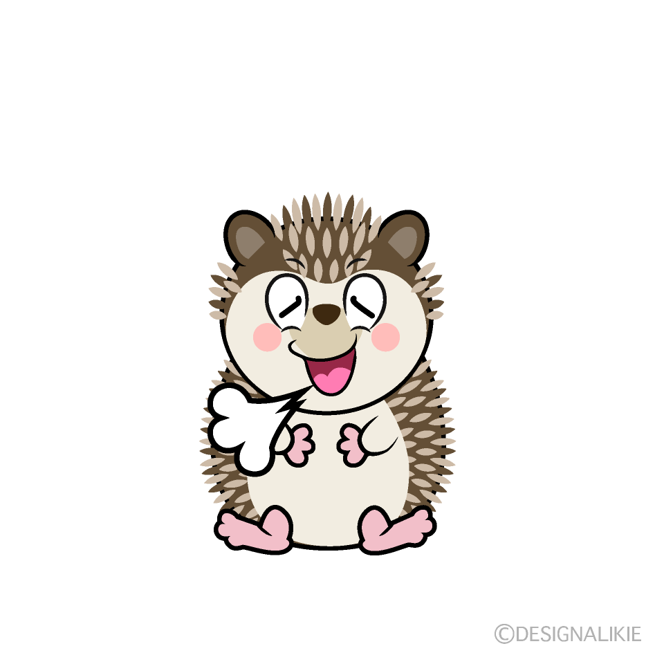 Relaxing Hedgehog Cartoon Character Image