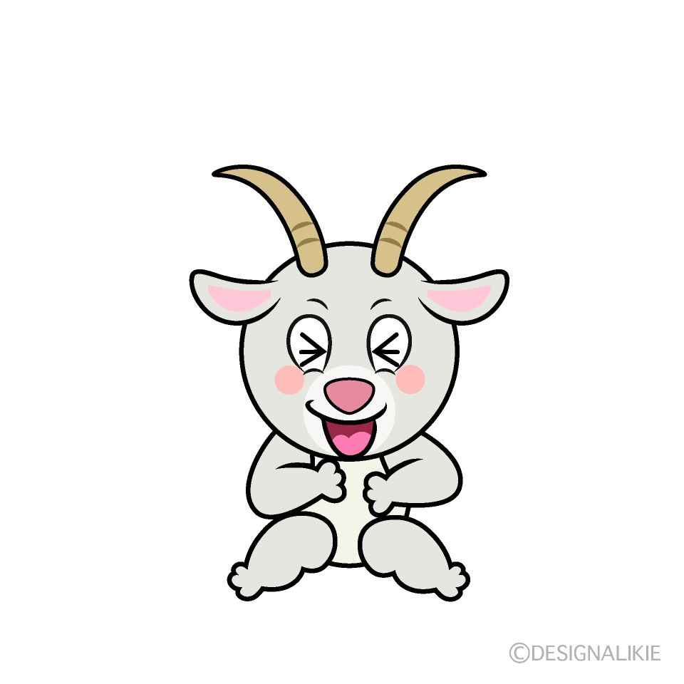 Laughing Goat Cartoon Character Image