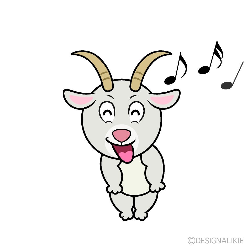 Singing Goat Cartoon Character Image