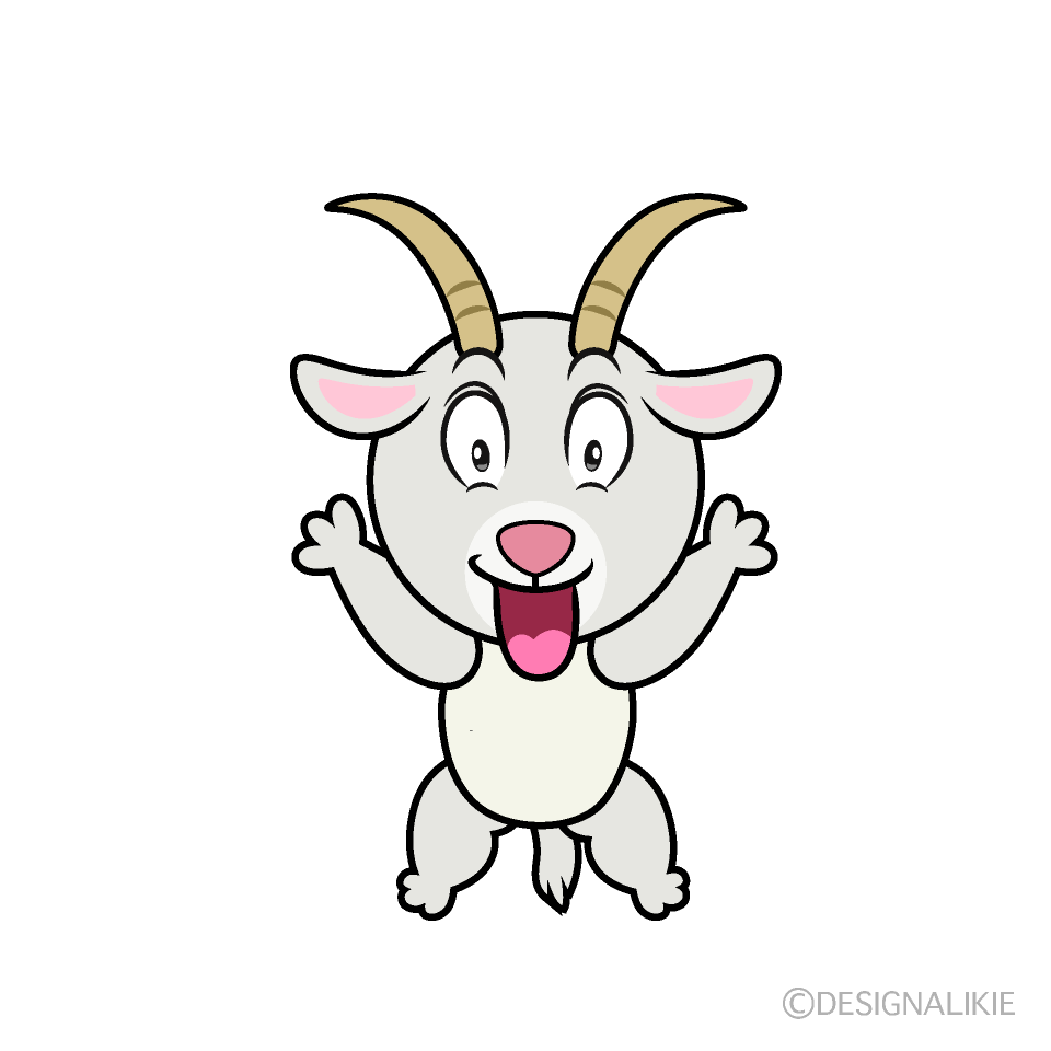 Surprising Goat Cartoon Character Image