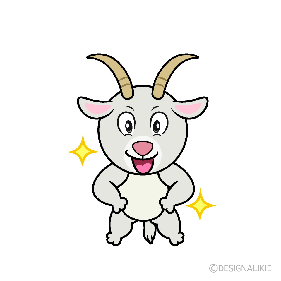 Glitter Goat Cartoon Character Image