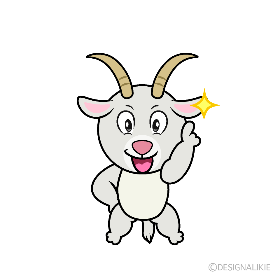 Posing Goat Cartoon Character Image