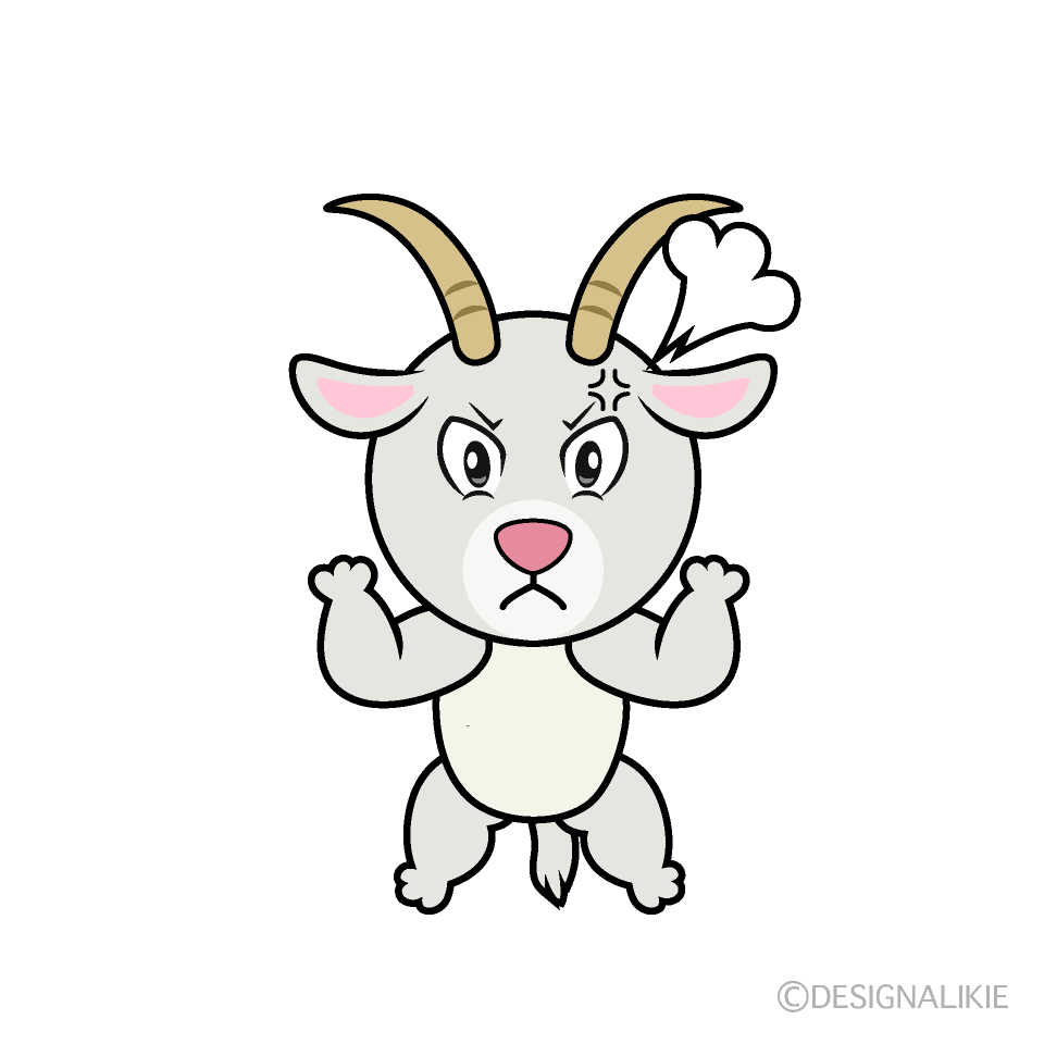 Angry Goat Cartoon Character Image