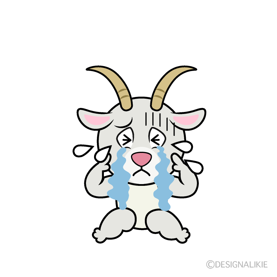 Crying Goat Cartoon Character Image