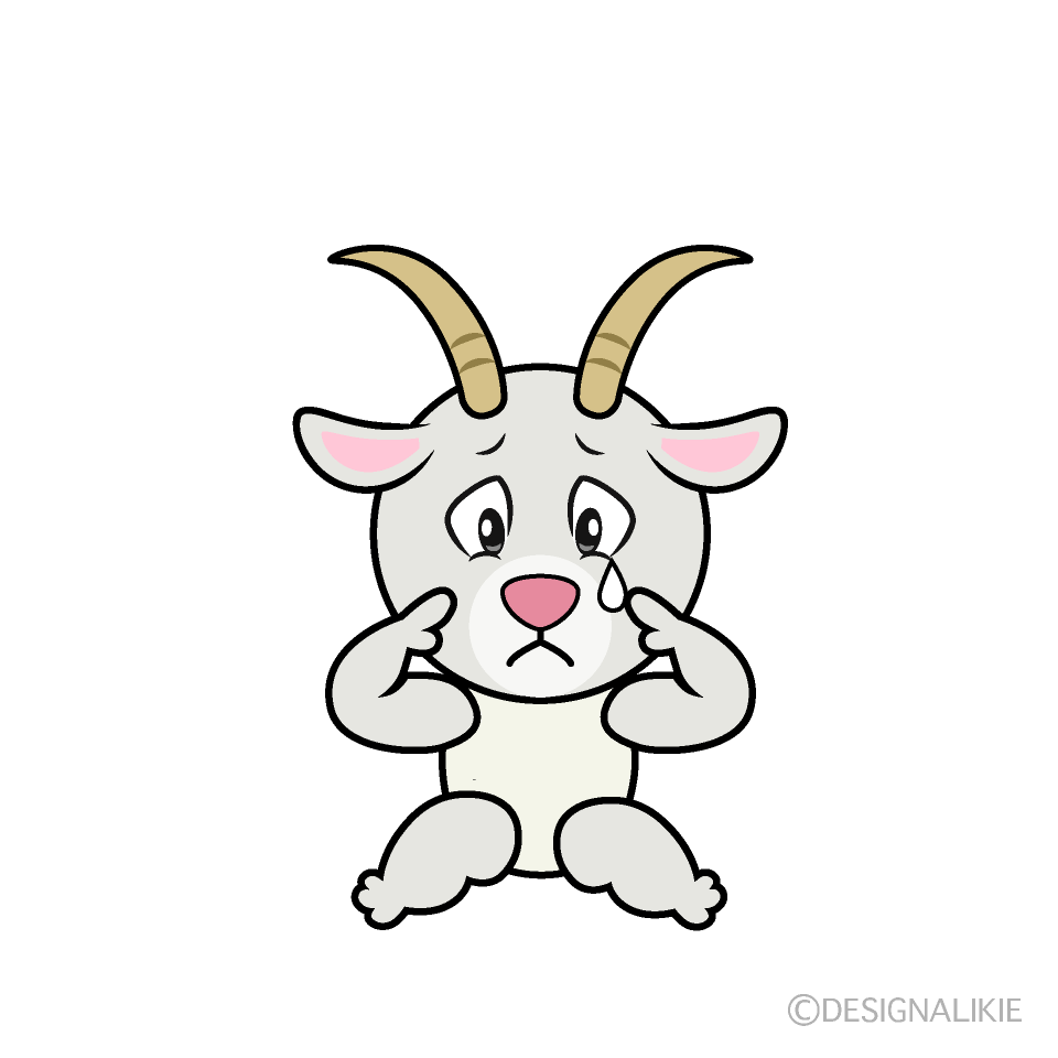 Sad Goat Cartoon Character Image