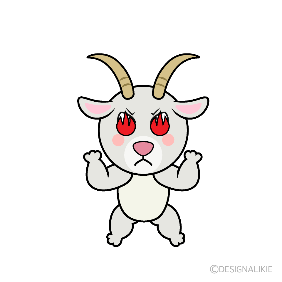 Enthusiasm Goat Cartoon Character Image