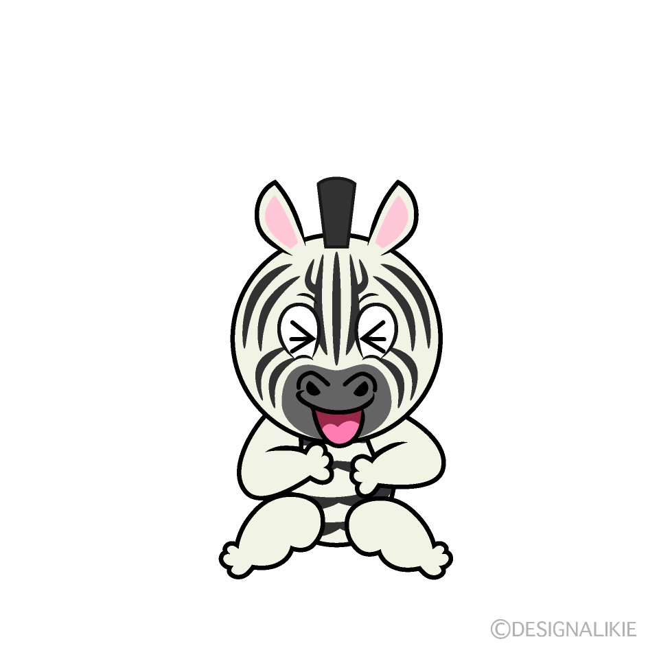 Laughing Zebra Cartoon Character Image