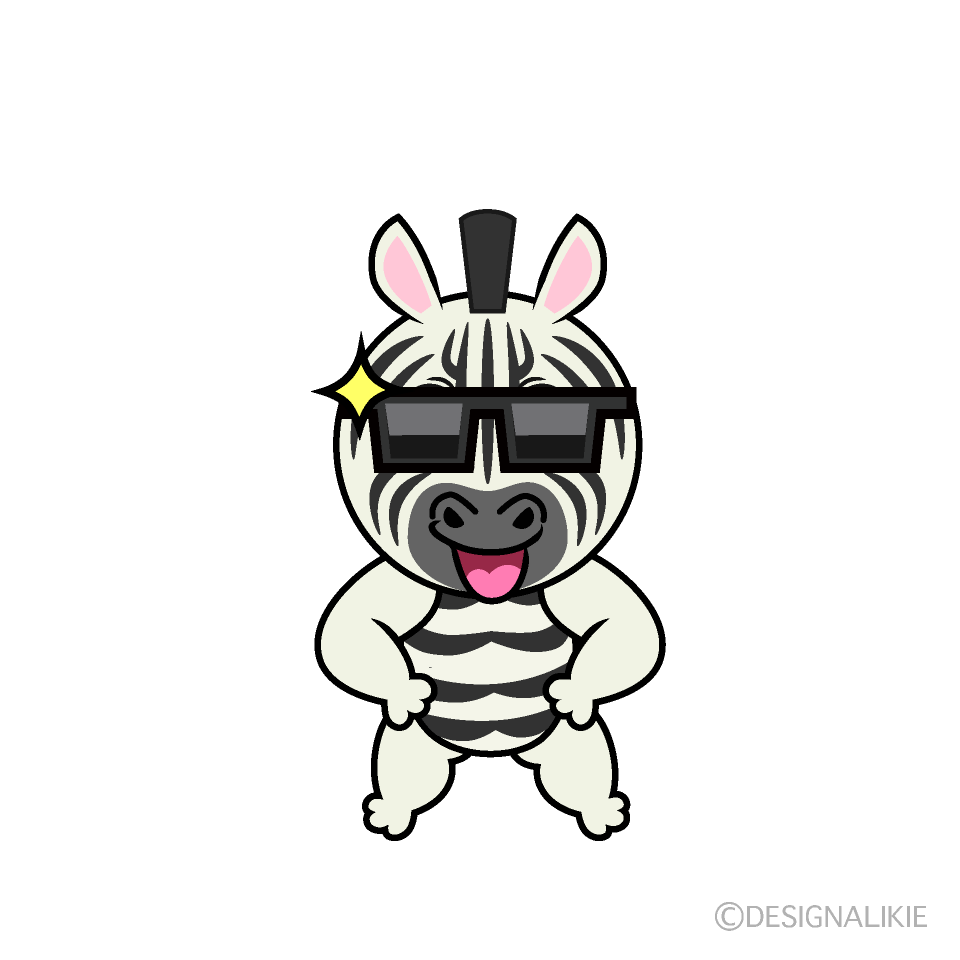 Cool Zebra Cartoon Character Image