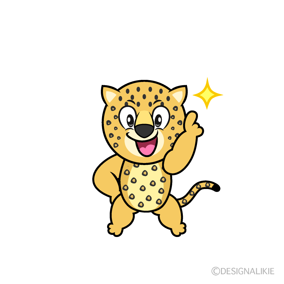 Posing Leopard Cartoon Character Image