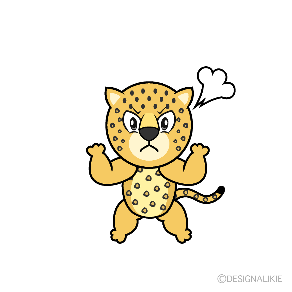 Angry Leopard Cartoon Character Image