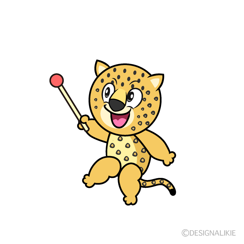 Speaking Leopard Cartoon Character Image