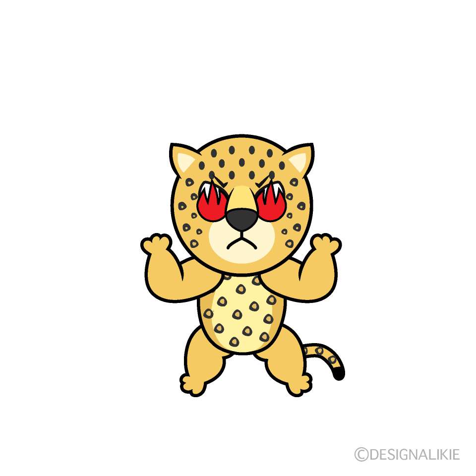 Enthusiasm Leopard Cartoon Character Image