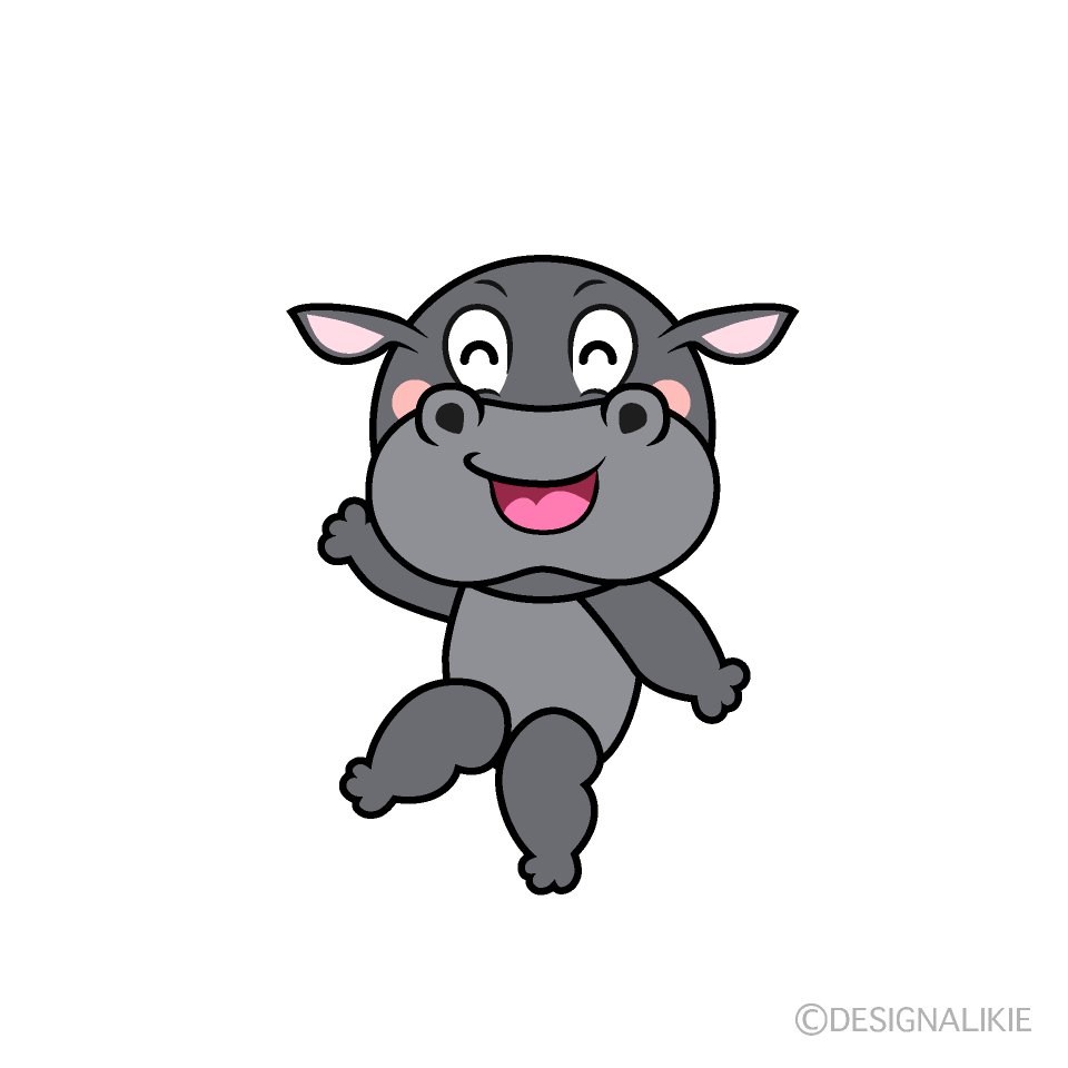 Hipopótamo Sonriente Animado