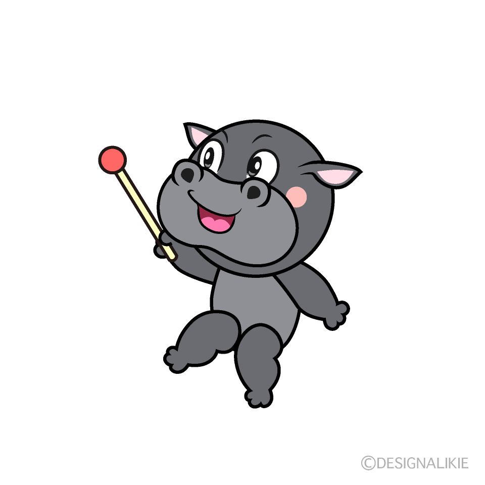 Speaking Hippo Cartoon Character Image