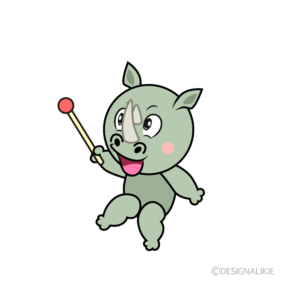 Speaking Rhino Cartoon Character Image