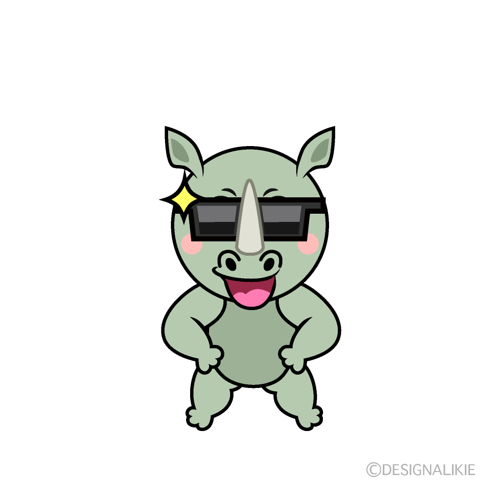 Cool Rhino Cartoon Character Image