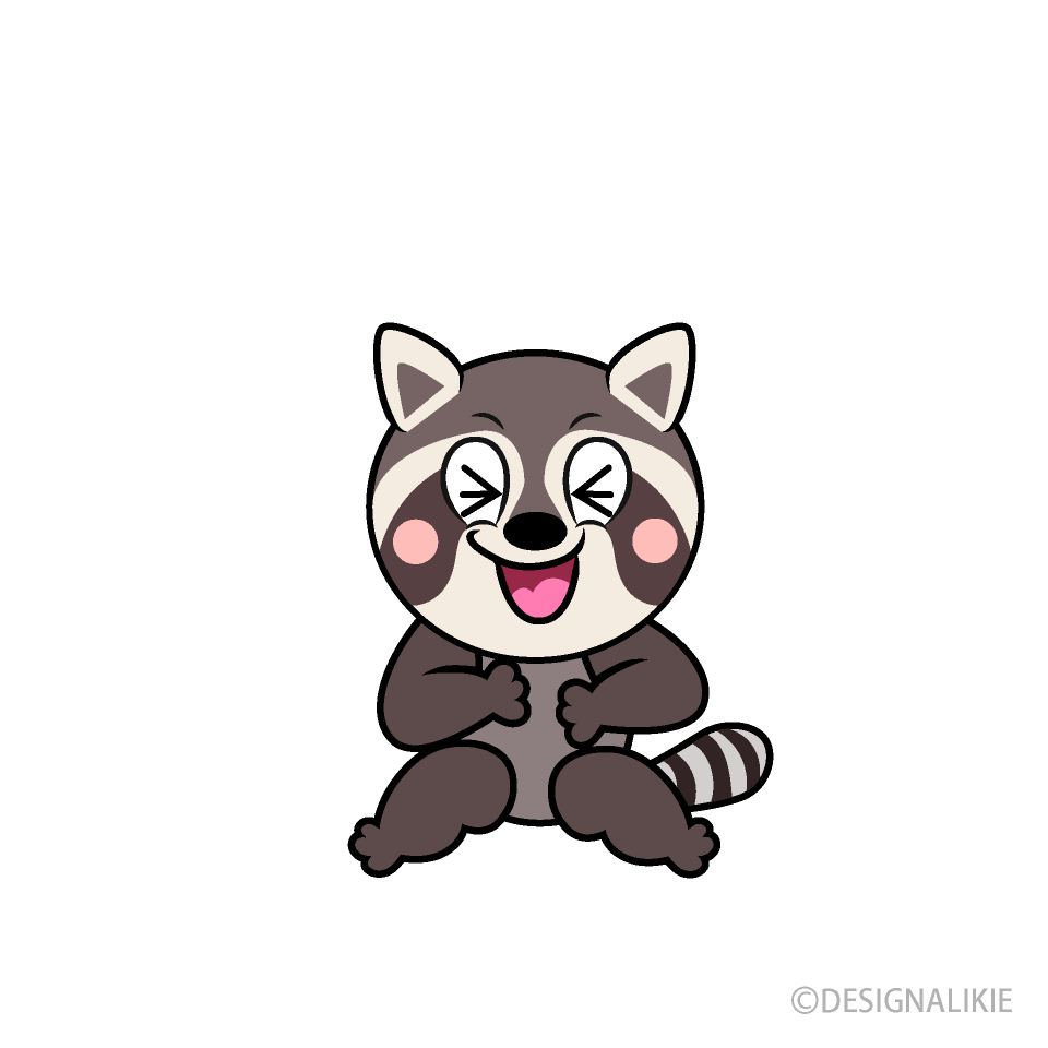 Laughing Raccoon Cartoon Character Image